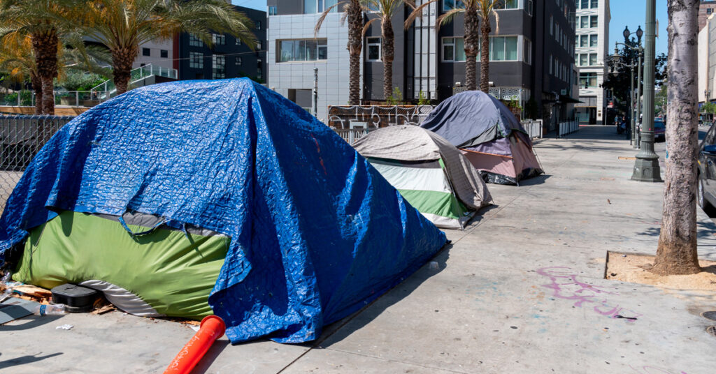 Downtown Los Angeles tent city